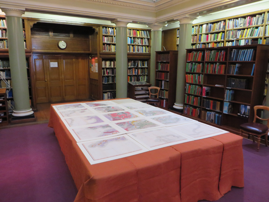 The newly re-discovered first edition William Smith map, on display for the first time on 23 March 2015